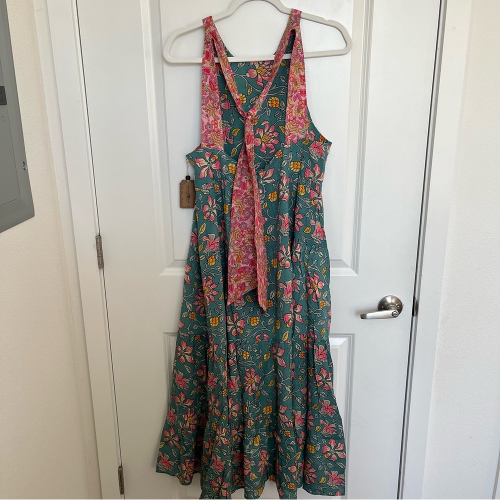NATURAL LIFE Floral Maxi Dress - Blue and Pink - Picture 11 of 12